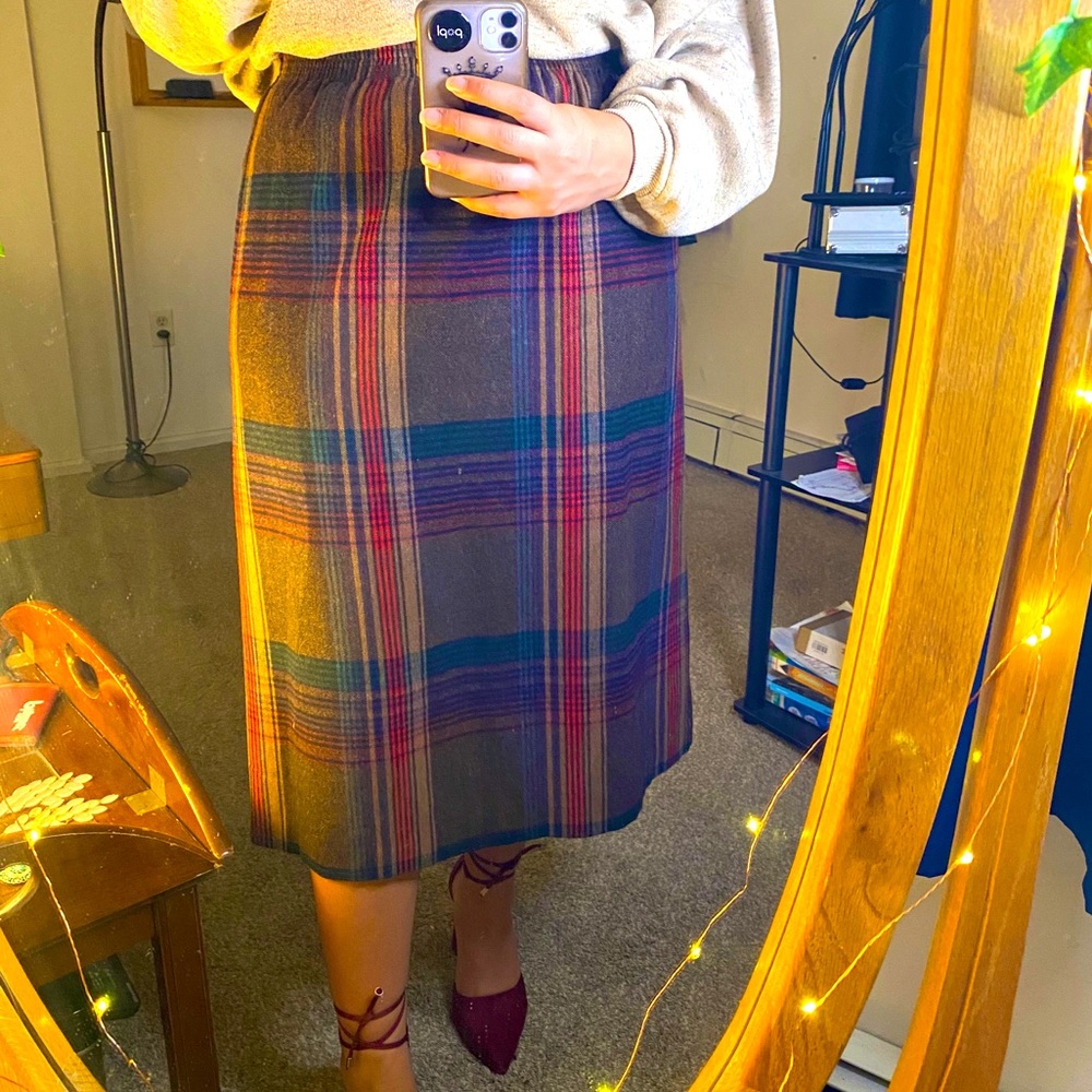 Vintage Plaid Skirt